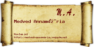 Medved Annamária névjegykártya